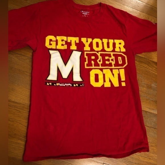 Champion University of Maryland Terrapins red Short sleeve T-shirt, size small - Picture 1 of 4